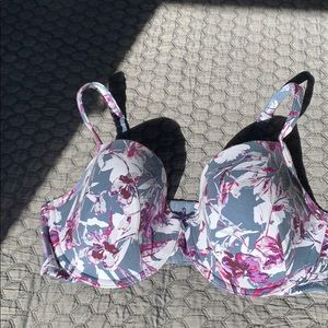 Blue Floral Cacique Bra 40 DDD